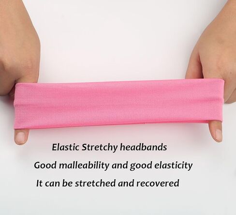 Yoga Sports Headbands for Women Girls Soft Stretchy Elastic Athletic Headband in Kuwait