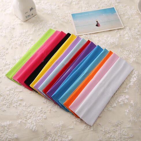 Yoga Sports Headbands for Women Girls Soft Stretchy Elastic Athletic Headband in Kuwait