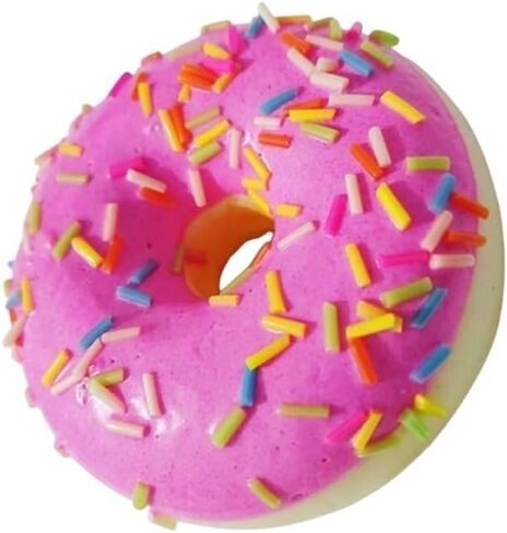 1 Pc Pink Fake Donuts,Stress Relief Donuts Simulation Artificial Doughnuts Dessert Cake Party Favors Decoration Faux Food Props Kitchen in Kuwait