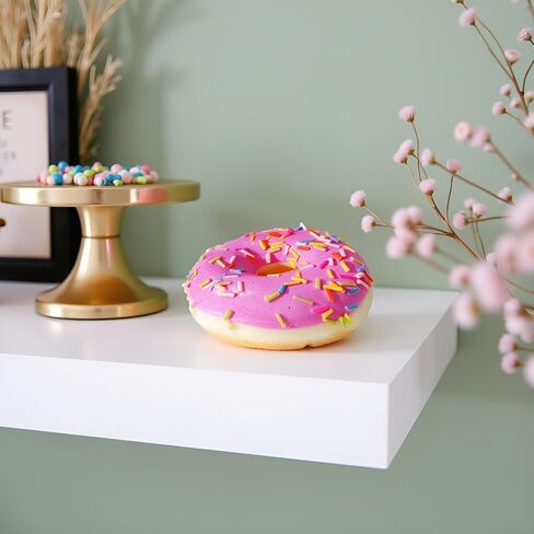 1 Pc Pink Fake Donuts,Stress Relief Donuts Simulation Artificial Doughnuts Dessert Cake Party Favors Decoration Faux Food Props Kitchen in Kuwait