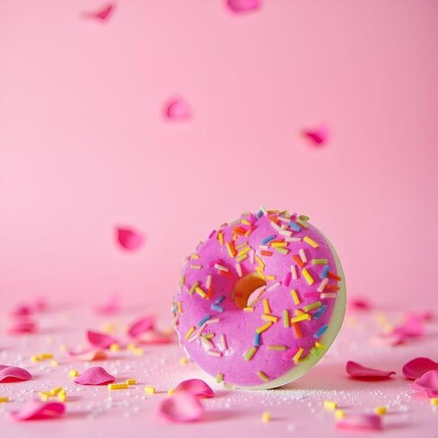 1 Pc Pink Fake Donuts,Stress Relief Donuts Simulation Artificial Doughnuts Dessert Cake Party Favors Decoration Faux Food Props Kitchen in Kuwait