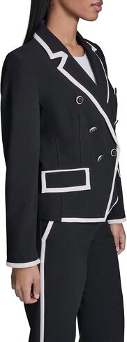 Karl Lagerfeld Women's Lapel Contrast Blazer in Kuwait