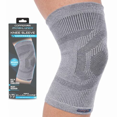Copper Fit Mobilizer Knee Sleeve – ProSeries with Side Stabilizers Knee Support for Advanced Recovery – Mobility, Knee Pain, Swelling, Inflammation, Circulation, Arthritis, Tendonitis (L/XL) in Kuwait
