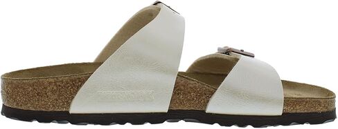 Birkenstock Sydney Narrow Unisex Shoes Size 5, Color: Pearl White/Beige/Black-Beige in Saudi Arabia