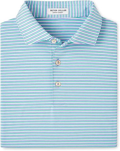 PETER MILLAR Men's Seaside Blue Lenway Performance Jersey Polo XXL in Saudi Arabia
