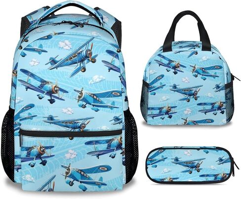 Toddler Backpack Set - 3Pcs Truck Backpacks for Boys - Kids Bookbag with Lunch Box & Pencil Case - Durable School Bag for Kindergarten/Preschool/Elementary (17 Inch) in Saudi Arabia