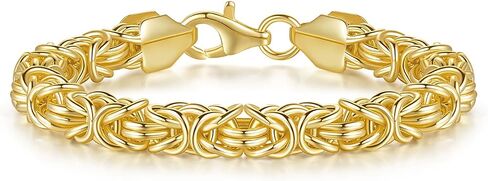 FEGER 14K Gold Byzantine Link Chain Bracelet for Women and Men Stackable Gold Bracelets Gift (6.5''-8.5'') in Saudi Arabia