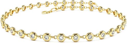 Gold Bracelets for Women,14k Gold Filled Stackable Bracelet,Mothers Day Gifts,Trendy Gold Handchain Bracelet Summer Jewelry -Chain,Round,Evil,Clover in Saudi Arabia