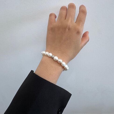 Kakikaki White Freshwater Cultured Pearls Stretch Bracelet for Women in Saudi Arabia