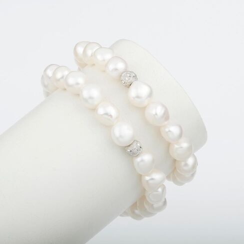 Kakikaki White Freshwater Cultured Pearls Stretch Bracelet for Women in Saudi Arabia