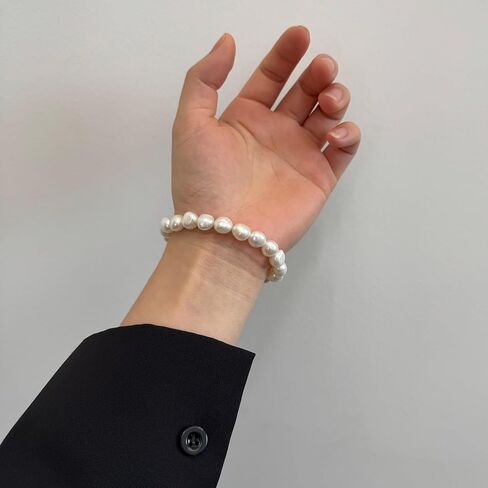 Kakikaki White Freshwater Cultured Pearls Stretch Bracelet for Women in Saudi Arabia