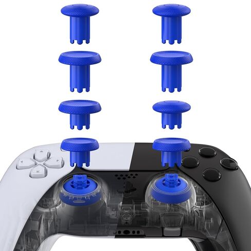 عصي إبهام مريحة قابلة للتبديل من eXtremeRate ThumbsGear V3 لوحدة تحكم PS5، وعصي إبهام تناظرية بديلة لوحدة تحكم PS4 - 4 أعواد تحكم محدبة وقابلة للتعديل بقبضة مقعرة - أسود in Kuwait