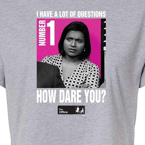 The Office - Kelly How Dare You - Juniors Cropped Cotton Blend T-Shirt in Kuwait