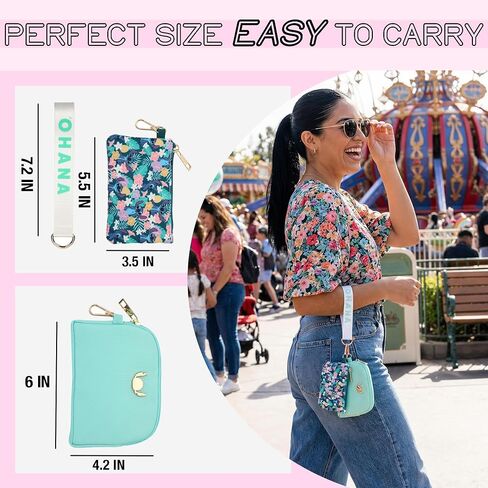 Bioworld Lilo & Stitch Tropical Character Print 2-Piece Women's Coin Purse & Wristlet in Kuwait
