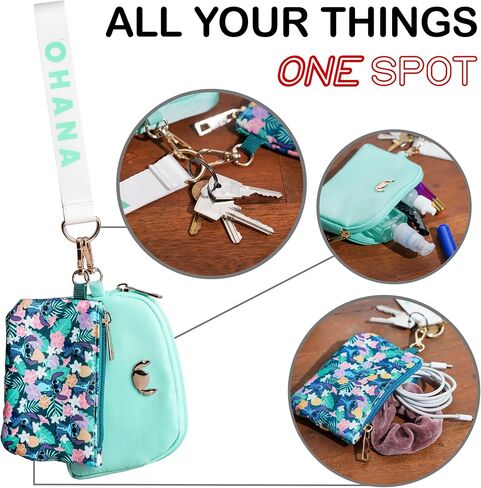 Bioworld Lilo & Stitch Tropical Character Print 2-Piece Women's Coin Purse & Wristlet in Kuwait
