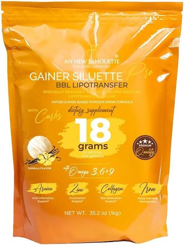 Protein My New Silueta Gainer Siluette Pro Helps Recover BBL Volume (Strawberry) in Kuwait