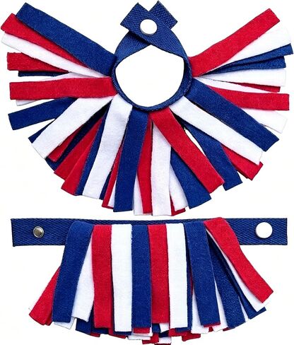 2 Pcs Patriotic Luggage Pom Poms for Suitcases - Red White and Blue Luggage Identifiers for Travel, USA Colors Suitcase Tags, Unique Bag Markers with Snap Button for Easy Spotting in Saudi Arabia