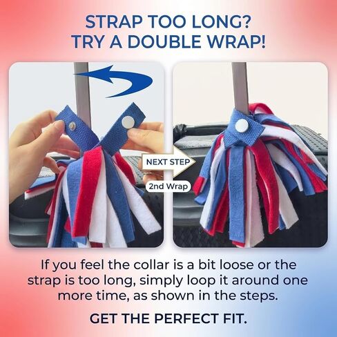 2 Pcs Patriotic Luggage Pom Poms for Suitcases - Red White and Blue Luggage Identifiers for Travel, USA Colors Suitcase Tags, Unique Bag Markers with Snap Button for Easy Spotting in Saudi Arabia