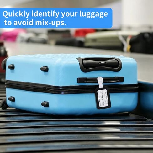 6 Pack Luggage Tags, Cruise Bag Tags with ID Info Card for Suitcases, Bag and Baggage, Travel Essentials in Saudi Arabia