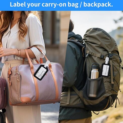 6 Pack Luggage Tags, Cruise Bag Tags with ID Info Card for Suitcases, Bag and Baggage, Travel Essentials in Saudi Arabia