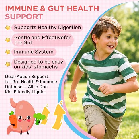 Vitamin B Complex for Kids, B1, B2, B3, B6, B9(Folate), B12, Omega-3 & Magnesium, Kids B Complex Liquid Supplement for Brain, Energy, Focus, Metabolism, Gut & Immune Support,Strawberry Flavor,2 fl oz in Saudi Arabia
