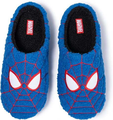 قباقيب شبشب رجالي من Ground Up Spiderman - أحذية منزلية داخلية مرخصة رسميًا من Marvel، شباشب مريحة خفيفة الوزن سهلة الارتداء للرجال، مقاسات 7-14 in Kuwait
