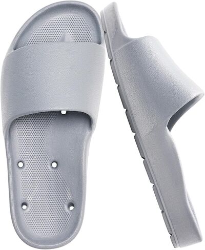 Arch Support Slides for Women and Men Quick Drying with Drain Holes Shower Shoes Soft Cushioned Anti-Slip Pool Slide Comfort Bathroom Shower Slides in Saudi Arabia