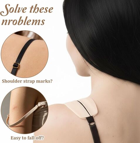 12Pcs Bra Strap Cushions, Anti-Slip Shoulder Pads for Women, Silicone Bra Strap Holder to Prevent Slipping, Soft Shoulder Straps Pad for Underwear Daily Wear in Kuwait