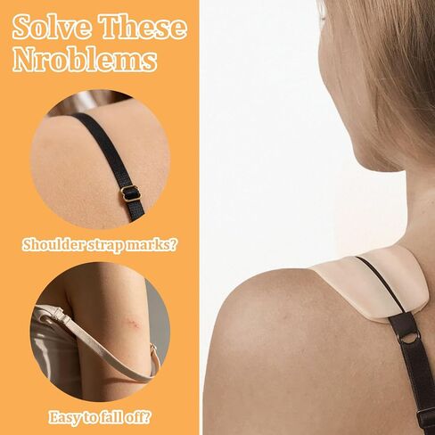 Sibba 8Pcs Bra Strap Cushions, Anti-Slip Shoulder Pads for Women, Silicone Bra Strap Holder to Prevent Slipping, Soft Shoulder Straps Pad for Underwear Daily Wear in Kuwait