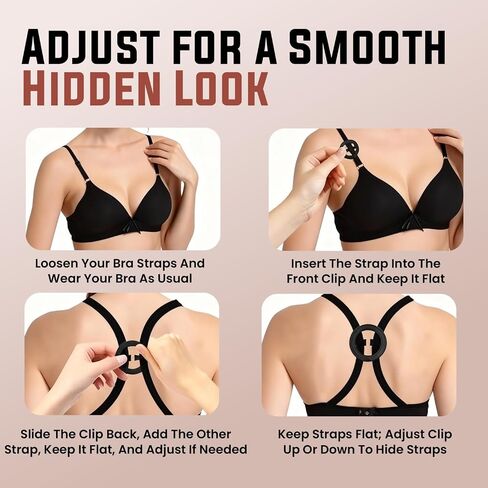 15 pcs Bra Strap Clips, Bra Clips to Make Racerback, Bra Strap Holders, Anti-slip Bra Strap Holder, Bra Cleavage Control Clips – 5 designs & 3 colors in Saudi Arabia