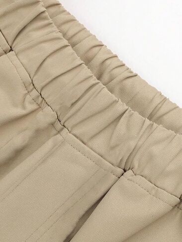 Girls Cargo Jogger Pants, Elastic Waist Casual Pants with Multi-Pockets for Kids School Daily Wear in Kuwait