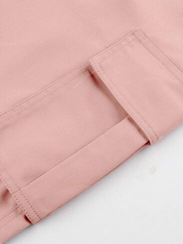 Girls Cargo Jogger Pants, Elastic Waist Casual Pants with Multi-Pockets for Kids School Daily Wear in Kuwait