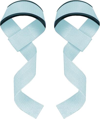 Pull Lifting Wrist Straps, Power Lifting Exercise Straps, Padded and Anti-Skid Grips Band for Weightlifting, Bodybuilding, Strength Training - Blue in Saudi Arabia