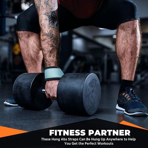 Pull Lifting Wrist Straps, Power Lifting Exercise Straps, Padded and Anti-Skid Grips Band for Weightlifting, Bodybuilding, Strength Training - Blue in Saudi Arabia