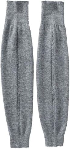 Cashmere Knitted Leg Warmers for Women Thermal Warms Fabric Cold protection Arthritic Knees (Grey) in Kuwait