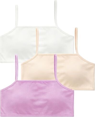 Girls Camisole Undershirts Size 10-12 Training Bras Cotton Sport Bras Pack of 3 Cami Crop Tops for Teens Summer in Kuwait