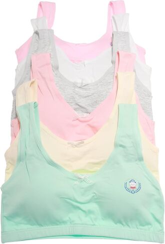Angelina Girls Cotton Wide Strap Training Bras (6-Pack) in Kuwait