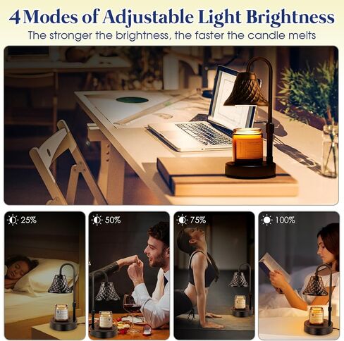 Banbanda Adjustable Candle Warmer Lamp with Timer: Candle Lamps fits All Candle Jar Home Decor - Wax Warmer for Scented Wax - Birthday Gifts for Women in Saudi Arabia