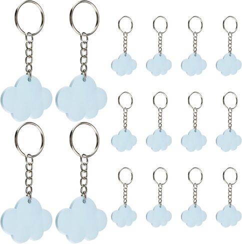 Cloud Keychain Favors Blue Clouds Keychain Bulk 12pcs Sky Clouds Keychains Cartoon Story Party Return Gifts Favors for Guests Blue Sky and White Cloud Birthday Baby Shower Party Decors in Kuwait
