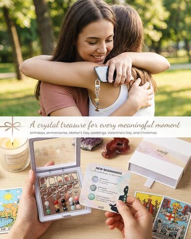 10 Pack Natural Crystal Gifts for Women Keychain – Bulk Shareable Party Favors, Team Gifts for Friends, Coworkers, Graduation – Good Luck Stocking Stuffers in Saudi Arabia
