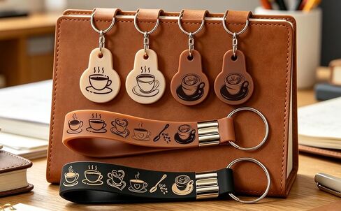 24PCS Coffee Rubber Keychain Latte Silicone Wristbands Party Supplies Decorations Birthday Party Favors Gifts in Saudi Arabia