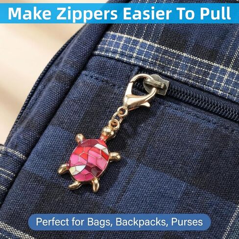 10Pcs Mini Enamel Sea Turtle Keychain with Lobster Clasp,Bag Charms Clip-on Pendant for Women Purse Backpack Decor, Jewelry Making in Saudi Arabia