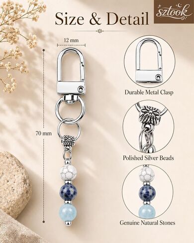 5 Pack Cute Crystal Gifts for Women Keychain – Birthday, Self Love, Positive Vibes, Calming, Graduation, New Job, Friendship – Good Luck Stocking Stuffers in Saudi Arabia
