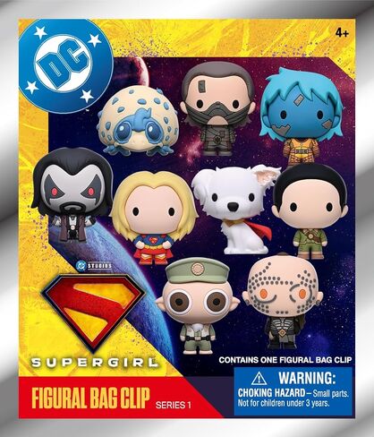 Super Girl Movie 3D Foam Bag Clip, Series 1 – Blind Bag (ONE Random Figure) – DC Comics Character Keychain/Backpack Accessory | Official Licensed Merchandise in Kuwait