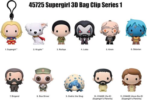 Super Girl Movie 3D Foam Bag Clip, Series 1 – Blind Bag (ONE Random Figure) – DC Comics Character Keychain/Backpack Accessory | Official Licensed Merchandise in Kuwait