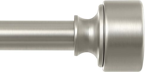 HEI! DEAR Brushed Nickel Curtain Rods for Windows 48 to 84 Inch(4-7ft), 1 Inch Diameter Heavy Duty Curtain Rod, Adjustable Decorative Drapery Poles 36-88", Satin Nickel in Saudi Arabia