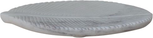 Creative Co-Op Marble Leaf-Shaped Decorative Dish, White in Saudi Arabia