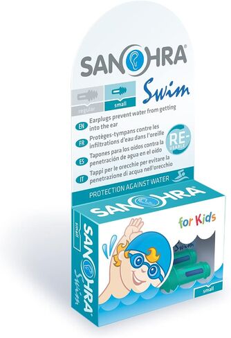 SANOHRA Swim Ear Plugs for Kids and Small Ear Canals – Waterproof Ear Protection to Keep Water Out – Reusable Comfortable Earplugs for Swimming, Pool & Shower in Saudi Arabia