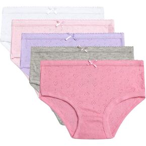 Princess Rose Baby Toddler Girls Underwear - 5 Pack Cotton Pointelle Knit Kids Underwear Girls Panties Multipack (2T-6X) in Saudi Arabia