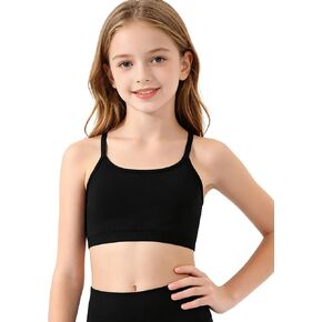 iMucci Girls Sports Bra Training Bra Cross Back Dance Bra Kid Teen Adjustable Straps Removable Padding 8-16 Years in Saudi Arabia
